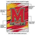maryland terrapins wild lines red white quilt blanket best selling