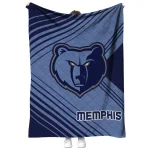 memphis grizzlies arrow layers blue quilt blanket best selling
