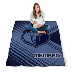 memphis grizzlies arrow layers blue quilt blanket best selling
