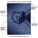 memphis grizzlies arrow layers blue quilt blanket best selling