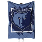 memphis grizzlies block border blue quilt blanket best selling