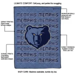 memphis grizzlies bold red blue quilt blanket best selling