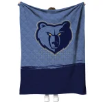 memphis grizzlies dot illusion blue quilt blanket best selling
