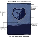 memphis grizzlies dot illusion blue quilt blanket best selling