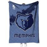memphis grizzlies nba grunge blue quilt blanket best selling