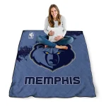 memphis grizzlies nba grunge blue quilt blanket best selling