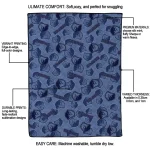 memphis grizzlies solid classic blue quilt blanket best selling