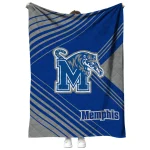 memphis tigers arrow layers blue quilt blanket best selling