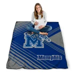 memphis tigers arrow layers blue quilt blanket best selling