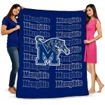 memphis tigers bold red blue quilt blanket best selling