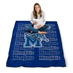 memphis tigers bold red blue quilt blanket best selling