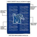 memphis tigers bold red blue quilt blanket best selling