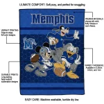 memphis tigers disney football blue quilt blanket best selling