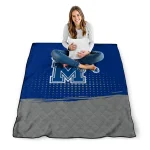 memphis tigers dot illusion blue quilt blanket best selling