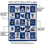 memphis tigers mickey mouse motif blue white quilt blanket best selling