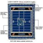 memphis tigers mickey player blue quilt blanket best selling