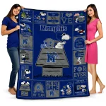 memphis tigers snoopy love blue quilt blanket best selling