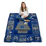 memphis tigers snoopy love blue quilt blanket best selling