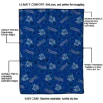 memphis tigers solid classic blue quilt blanket best selling
