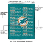 miami dolphins bold red aqua quilt blanket best selling