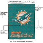 miami dolphins brick grid aqua quilt blanket best selling
