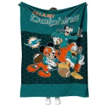 miami dolphins disney football aqua quilt blanket best selling