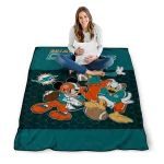 miami dolphins disney football aqua quilt blanket best selling