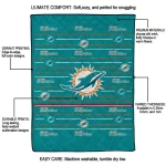 miami dolphins handdrawn stripes aqua quilt blanket best selling