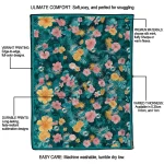 miami dolphins hibiscus foliage aqua quilt blanket best selling