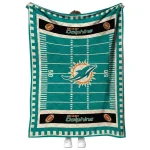 miami dolphins mickey player aqua quilt blanket best selling