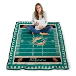 miami dolphins mickey player aqua quilt blanket best selling