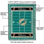 miami dolphins mickey player aqua quilt blanket best selling