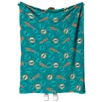 miami dolphins solid classic aqua quilt blanket best selling
