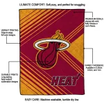 miami heat arrow layers red quilt blanket best selling