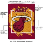 miami heat block border red quilt blanket best selling