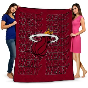 miami heat bold red quilt blanket best selling