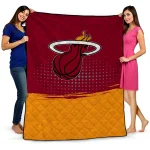 miami heat dot illusion red quilt blanket best selling