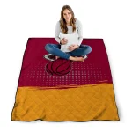 miami heat dot illusion red quilt blanket best selling
