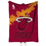 miami heat nba grunge red quilt blanket best selling