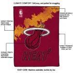 miami heat nba grunge red quilt blanket best selling