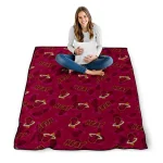 miami heat solid classic red quilt blanket best selling
