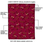 miami heat solid classic red quilt blanket best selling