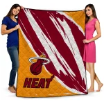miami heat stroke art red white quilt blanket best selling