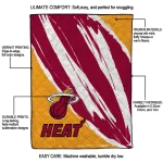 miami heat stroke art red white quilt blanket best selling