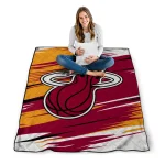 miami heat wild lines red white quilt blanket best selling