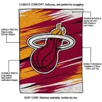 miami heat wild lines red white quilt blanket best selling