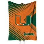 miami hurricanes arrow layers orange quilt blanket best selling