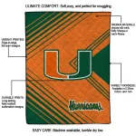 miami hurricanes arrow layers orange quilt blanket best selling