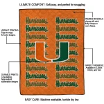 miami hurricanes bold red orange quilt blanket best selling