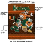 miami hurricanes disney football orange quilt blanket best selling